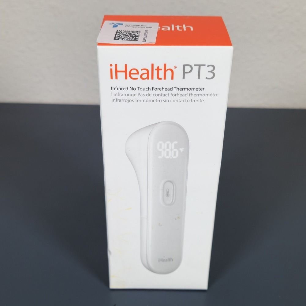 iHealth PT3 Infrared No-Touch Forehead Thermometer Digital Contactless White‎